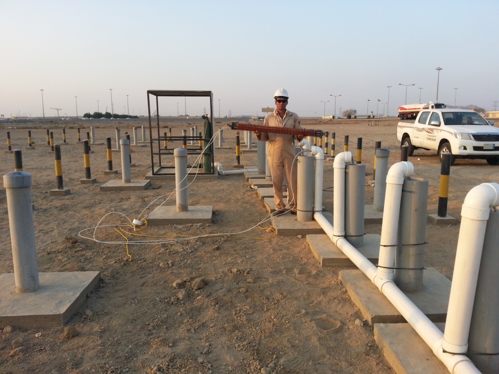 Emitters in linea su superficie carrabile