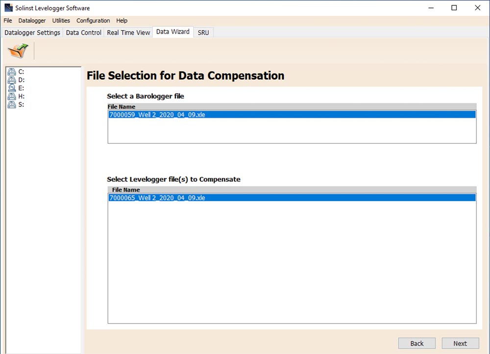 Compensazione barometrica, data-wizard