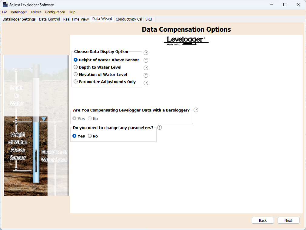 Compesazione barometrica guidata